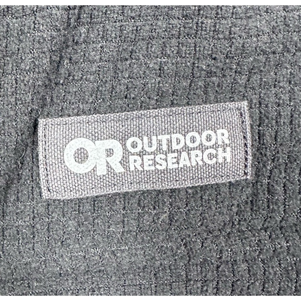 Outdoor Research Trail Mix Snap Pullover Mens Large Black Brown Grid Fleece - Picture 7 of 9